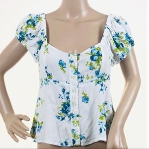 Free People Women’s Ivory Combo Blouse